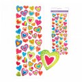 Primary Thumbnail of 3D Heart Sticker Sheet - One Sheet