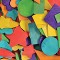 Wooden Bright Color Arts and Crafts Assorted Shapes - 400 pieces
