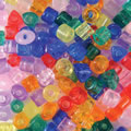 1000 Assorted Little Shapes Transparent Beads in Bright Colors