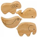 Soft Sounds Wooden Animal Shakers - Set of 4