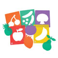 Fruits and Vegetables Stencil Healthy Habits Arts and Crafts Set