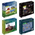 Real Photo 24-Piece Floor Puzzles - Set of 4