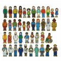 Wooden Community People - 42 Pieces