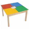 Wooden FunTable® Standard Size with Brick Plate Top