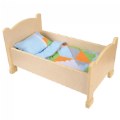 Thumbnail Image of Wooden Doll Bed with Bedding