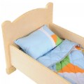Alternate Image #2 of Wooden Doll Bed with Bedding
