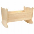 Alternate Image #2 of Wooden Doll Cradle with Pillow and Blanket