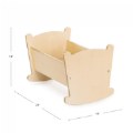 Alternate Image #5 of Wooden Doll Cradle with Pillow and Blanket