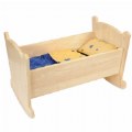 wooden doll cradle bedding