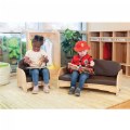 Alternate Image #2 of Premium Solid Maple Couch and Chair Group - Brown