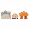 Alternate Image #5 of Homes Around the World Wooden Blocks - 15 Pieces