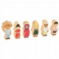 Alternate Image #4 of Children From Around the World Wooden Block Figures - Set of 17