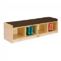 Alternate Image #3 of Premium Solid Maple 4-Section Bench Cubby