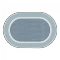 Thumbnail Image of Sense of Place Highland Stripe Blue Oval Carpet - 6' X 9'