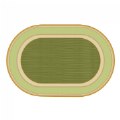 Sense of Place Lowland Stripe Carpet - Green - 6' x 9' Oval