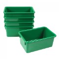 Green Colored Storage Bin - Set of 5