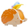 Thumbnail Image of Hide and Play Hedgehog Tissue Box - 9 Multi-Color Satin Cloths