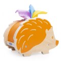 Alternate Image #2 of Hide and Play Hedgehog Tissue Box - 9 Multi-Color Satin Cloths