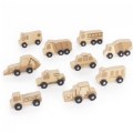 Mini Wooden Vehicles - 10 Pieces
