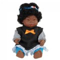 Alternate Image #2 of Doll with Down Syndrome 15" - African Girl with Outfit