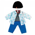 15" Boy Doll Clothes - Gray and Blue 4 Piece Set
