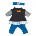 15" Girl Doll Clothes - Gray and Blue 3 Piece Set