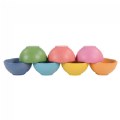 Rainbow Wood Loose Bowls - 7 Pieces