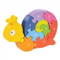 Number Snail Colorful Puzzle with Roman Numerals - Eco-Friendly Wood