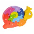 Alternate Image #2 of Number Snail Colorful Puzzle with Roman Numerals - Eco-Friendly Wood