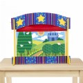 Alternate Image #2 of Tabletop Puppet Theater with Roll-Up Curtain