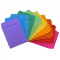 Self-Adhesive Assorted Color Library Pockets - Set of 30