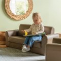 Thumbnail Image #2 of Toddler Modern Vinyl Couch - Brown