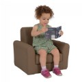 Alternate Image #6 of Toddler Modern Vinyl Chair - Brown