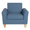 Alternate Image #2 of Modern Vinyl Chair - Blue