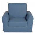 Alternate Image #2 of Toddler Modern Vinyl Chair - Blue
