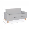 Thumbnail Image #4 of Sense of Place Gray Vinyl Couch