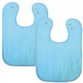 Soft Easy to Clean Bibs  - Blue - Set of 12
