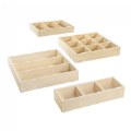 Loose Parts Stacking Wooden Trays - 4 Pieces