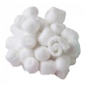 White Craft Fluffs - 100 pieces