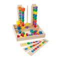 Chunky Colorful Bead Sequencing and Patterning Practice Set with Storage Box