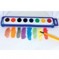 8 Bright Color Washable Art Watercolor Paint Trays with Brush - Set of 12