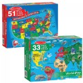 Thumbnail Image of World & US Floor Puzzles - Set of 2