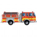 Giant Realistic Fire Truck Floor Puzzle for Collaborative Play - 24 Pieces