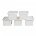 Alternate Thumbnail #4 of Storage Bins with Lids - Set of 5 - White