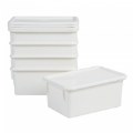 Primary Thumbnail of Storage Bins with Lids - Set of 5 - White
