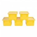 Alternate Thumbnail #4 of Storage Bins with Lids - Set of 5 - Yellow