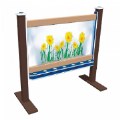 Alternate Thumbnail #2 of 2-Sided Portable 56" Art Easel Blue/Chocolate