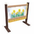 Alternate Thumbnail #2 of 2-Sided Portable 56" Art Easel Yellow/Chocolate