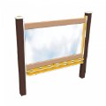 Primary Thumbnail of 2-Sided In-Ground 56" Art Easel Yellow/Chocolate
