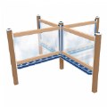 Alternate Thumbnail #2 of 4-Sided In-Ground 112" Art Easel Blue/Latte
